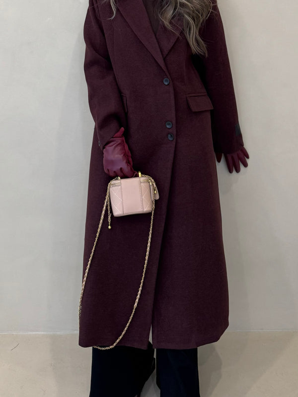 Burgundy coat