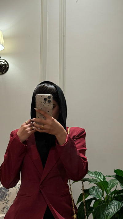 Zahwa suit maron