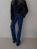 Black crop winter jacket