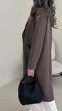 daze brown long blazer