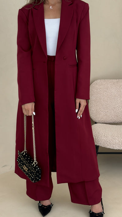 Zahwa suit maron