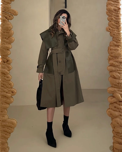 Olive  trench coat