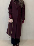 Burgundy coat