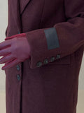 Burgundy coat