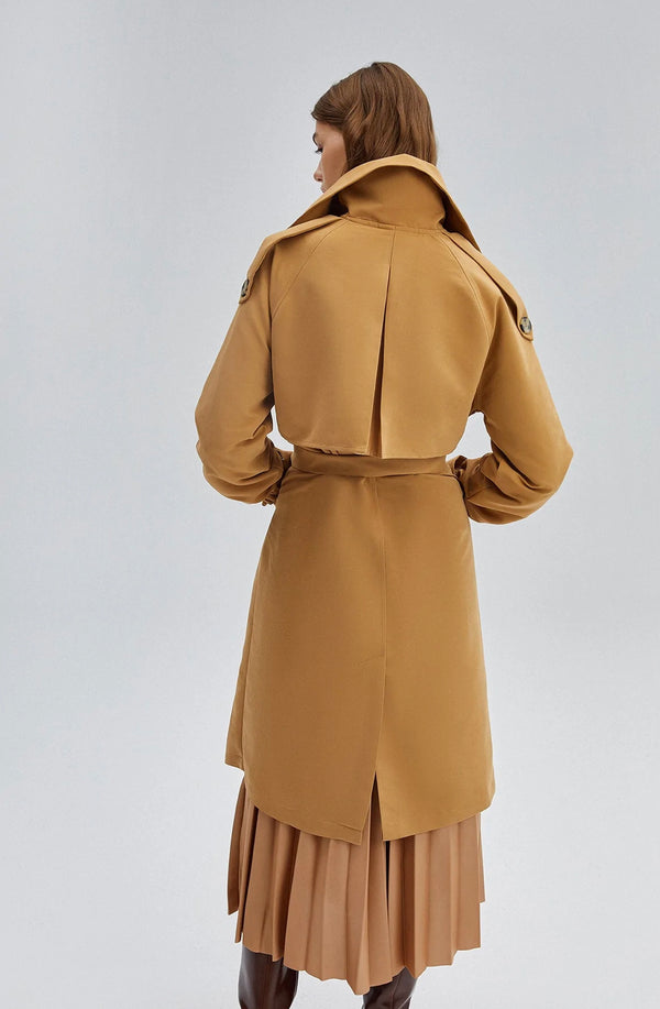 Camel trench coat