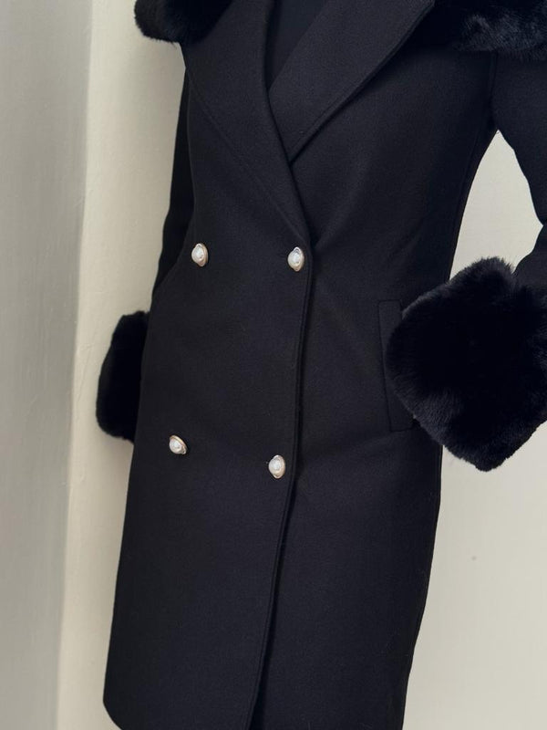 Classic black pearl coat