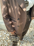 daze brown long blazer